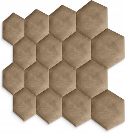 Muralo Panele Tapicerowane Plastry Miodu Hexagon Heksagon PT120H20BEŻOWY