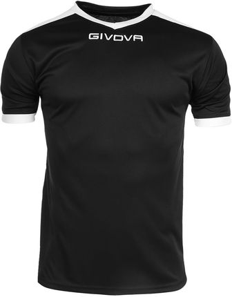 Koszulka Givova Revolution Interlock Czarno-Biała Mac04 1003