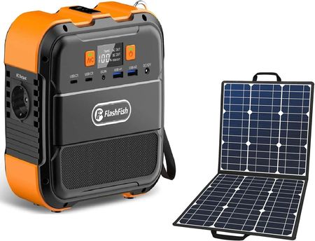 Flashfish Zestaw Powerbank A101 Panel Solarny 50W