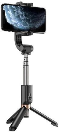 Apexel Selfie Stick / Statyw Na Telefon / Gimbal Apl D6 Na Telefon Z Pilotem Bluetooth Czarny