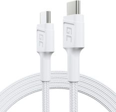 Zdjęcie Green Cell Kabel Biały Usb-C Typ C 1,2M Powerstream, Power Delivery 60W, Quick Charge 3.0 - Łomianki