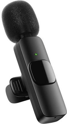 Apexel Bezprzewodowy Mikrofon Wireless Lavalier Czarny