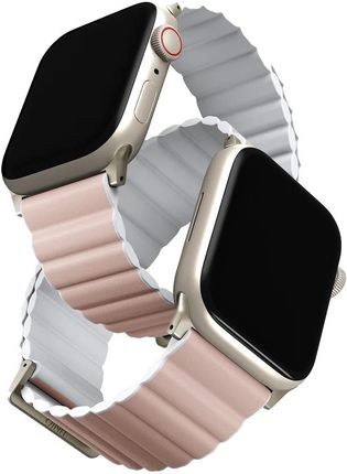 Uniq Revix Premium Edition Reversible Magnetic Rózowy Biały Pasek Apple Watch 38/40/41Mm