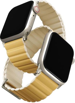Uniq Revix Premium Edition Reversible Magnetic Żółty Beżowy Pasek Apple Watch 38/40/41Mm