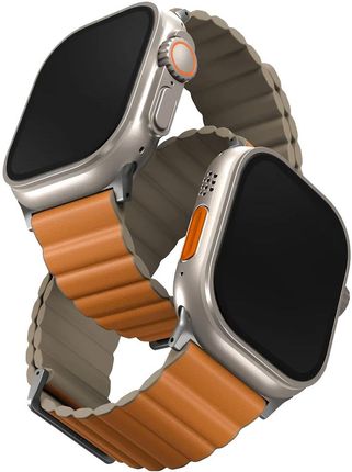 Uniq Revix Premium Edition Reversible Magnetic Pomarańczowy Khaki Pasek Apple Watch 42/44/45/49Mm
