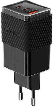 Ładowarka sieciowa GaN 65W Mcdodo CH-1501 2x USB-C, USB-A (czarna)