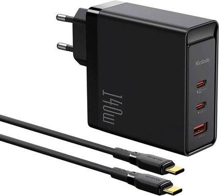 Ładowarka sieciowa GaN 140W Mcdodo CH-2913 2x USB-C, USB-A (czarna)