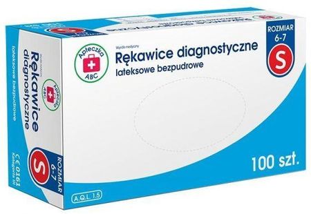 Silesian Pharma Rękawice Lateksowe Bezpudrowe S X 100Szt. (Apteczka Abc)