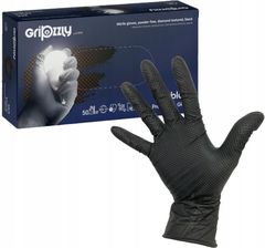 Zdjęcie Zarys Rękawiczki Nitrylowe Czarne Gripzzly Xl 50szt. - Warka