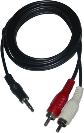 Neutralle Audio Kabel Jack M - 2X Cinch M, 3M, Czarny, Logo Blistr