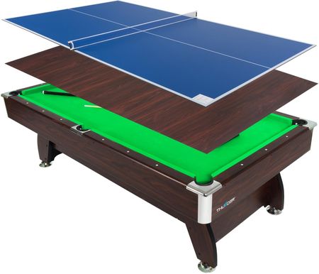 Stół bilardowy z nakładką ping pong/jadalna 9FT THUNDER BOLD-BROWN