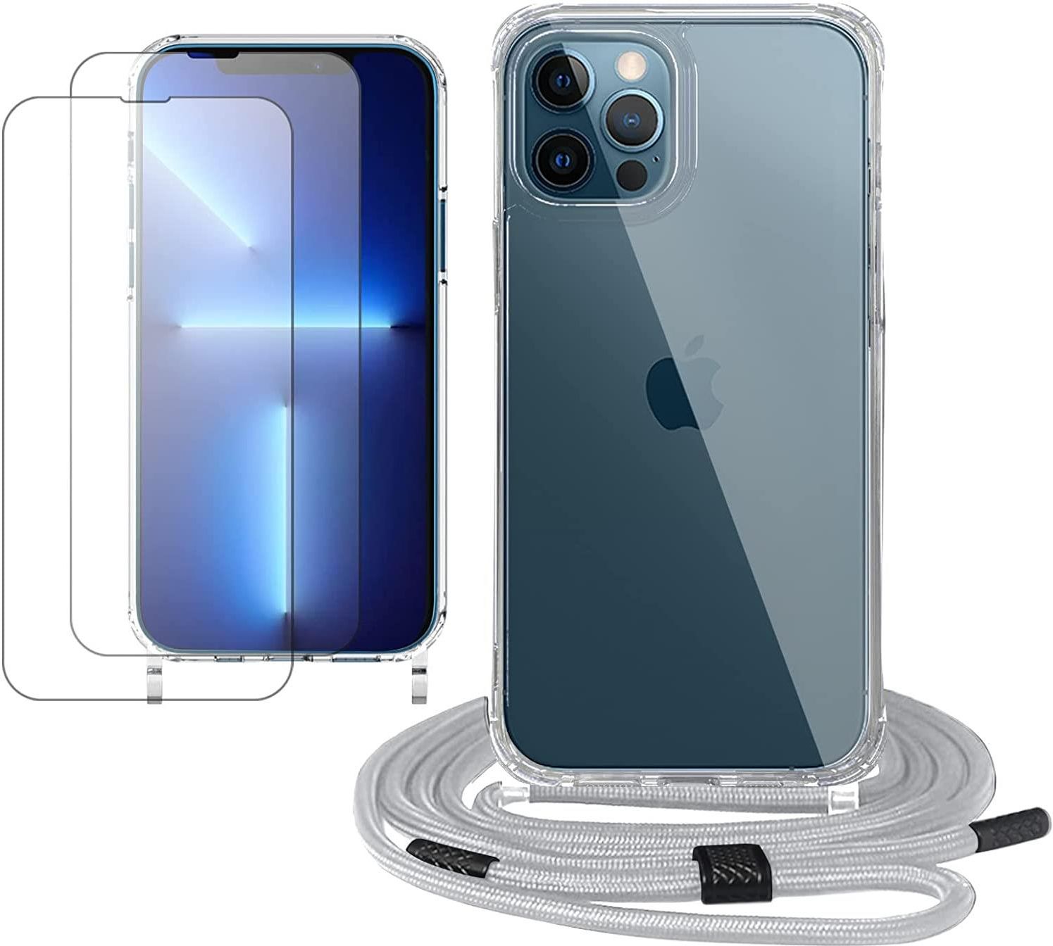 Etui Case Iphone 12 Smyczka Szkło Szyi Sznurek - Etui na