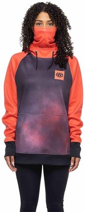 Bluza 686 - Wmns Bonded Flc Pullover Hoody Hot Coral Clrblk Htcr