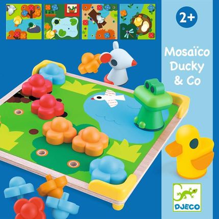 Djeco Układanka Mozaika Z Kolorowymi Obrazkami Ducky & Co DJ08142