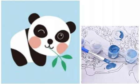 Norimpex Obraz Malowanie Po Numerach 20X20 Dla Dzieci Panda