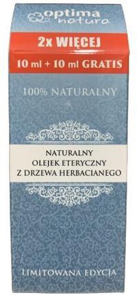 OPTIMA NATURA Naturalny olejek eteryczny z drzewa herbacianego, 10ml+10ml