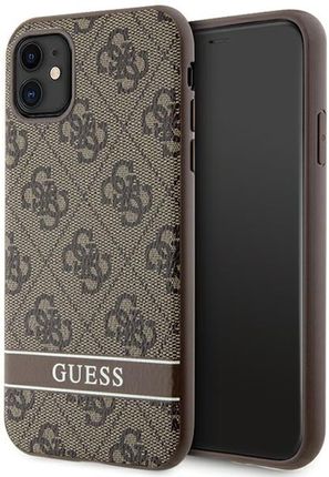 Guess Guhcn61P4Snw Iphone 11 / Xr Brązowy/Brown Hardcase 4G Stripe