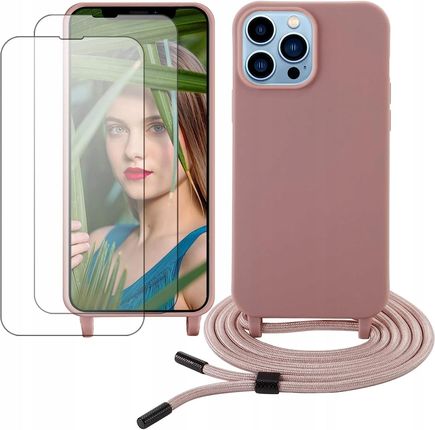 Amazon Etui Różowe Sznurek Iphone 13 Pro Max 6 7' 2Xszkło