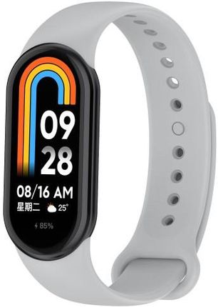 Bizon Pasek Strap Watch Dots Do Xiaomi Mi Smart Band 8 Jasnoszary