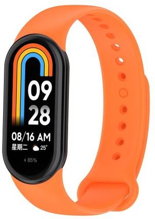 Bizon Pasek Strap Watch Dots Do Xiaomi Mi Smart Band 8 Pomarańczowy
