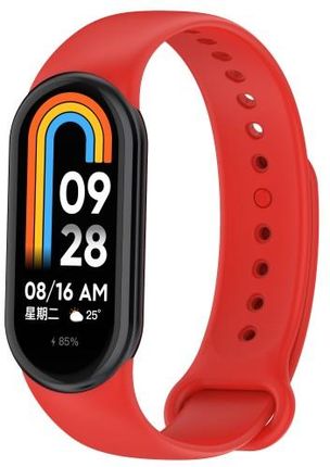 Bizon Pasek Strap Watch Dots Do Xiaomi Mi Smart Band 8 Czerwony
