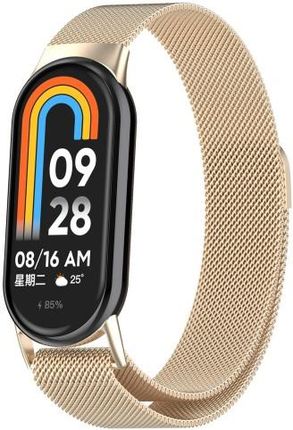 Bizon Pasek Strap Watch Chain Do Xiaomi Mi Smart Band 8 Szampański