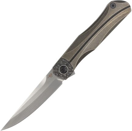 Bestech Knives Nóż Thyra Bronze Stonewash Titanium Carbon Fiber Horizontal Satin M390 By Kombou Bt2106B