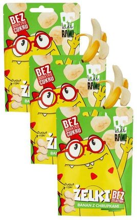Zdrowe Żelki Kids Zestaw o Smaku Bananowym Bez Cukru bez Żelatyny dla Wegan Purella 3x35g