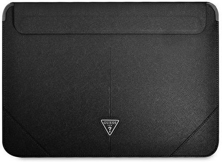 Guess Sleeve GUCS14PSATLK 13/14" czarny /black Saffiano Triangle Logo