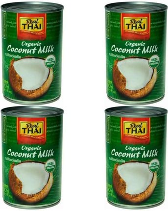 Real Thai 4 X Mleczko Kokosowe Eko Ekstrakt Kokosowy 85% 400ml