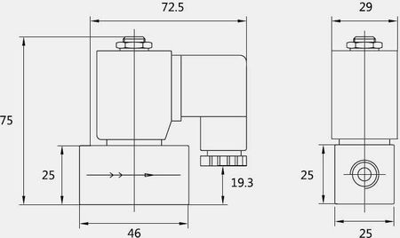 Zawór Hpcontrol Elektrozawór 2M08 1/4 Cala 0-16Bar 230V 24V 12V ...