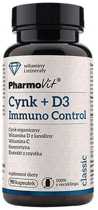 Pharmovit Cynk+D3 Immuno Control 90Kaps