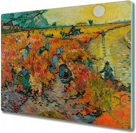 Coloray Deska 60X52 Czerwona Winnica Van Gogh Nowoczesna