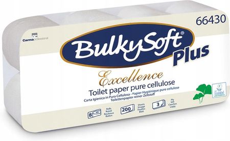 Bulkysoft Papier Toaletowy 3W 23M 200 Listków 8 Rolek