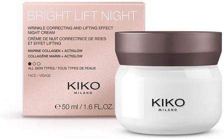 Kiko Milano Bright Lift Night Liftingujący Krem Matujący Na Noc Z Kolagenem Morskim 50 ml