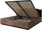 Sigma Łóżko z Pojemnikiem 180 cm Dąb Flagstaff / Czarny Mat