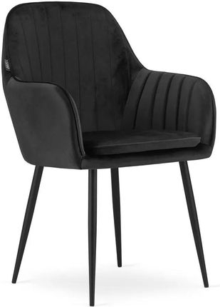 Elior Czarne Pikowane Krzesło Do Salonu Negros 3X 29897