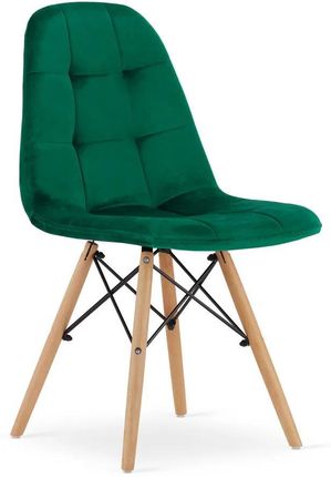Elior Zielone Welurowe Krzesło Tapicerowane Zipro 3X 29872