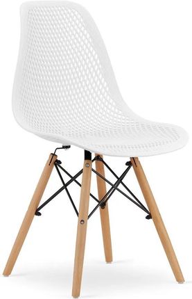 Elior Białe Ażurowe Krzesło Kuchenne Lokus 3X 29884