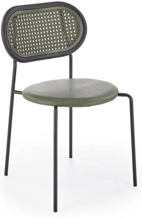 Elior Zielone Minimalistyczne Krzesło Tapicerowane Omix 30030