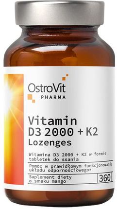 Ostrovit Pharma Witamina D3 2000 + K2 do ssania 360tabl.
