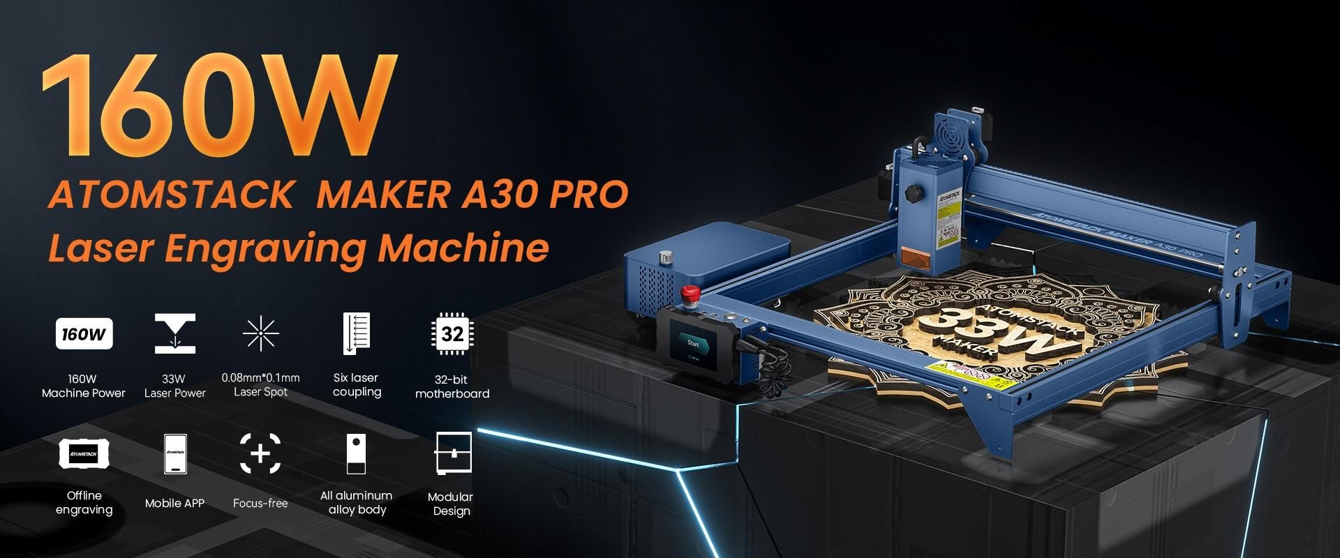 Ploter Grawerka Laserowa Atomstack A30 Pro 33W 400*400Mm - Ceny i ...