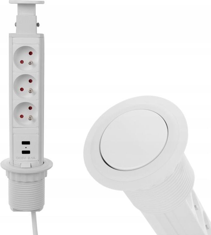 Gniazdo elektryczne Design Light Gniazdo Wpuszczane Lift Box 3X230V 2Xusb Białe Opinie i ceny