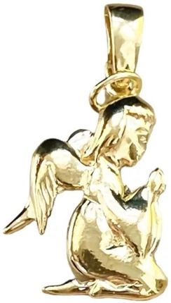 Polcarat Design Pozłacany wisiorek srebrny Anioł W 1207