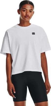 Damski t-shirt z nadrukiem Under Armour Logo LC Oversized HW SS - biały