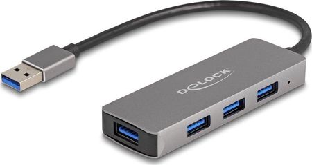 Delock HUB USB 3.2 Gen 1 (3.1 1) Type-A 5000 Mbit/s Szary (63171)