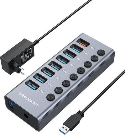 Graugear 7-Port USB-A 3.0 + 1x Ladeport (GHUB71A)