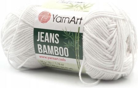 Yarnart Włóczka Jeans Bamboo 101 Biały
