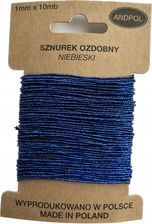 Zdjęcie Sznurek Ozdobny Prezentowy Metaliczny Niebieski - Inowrocław