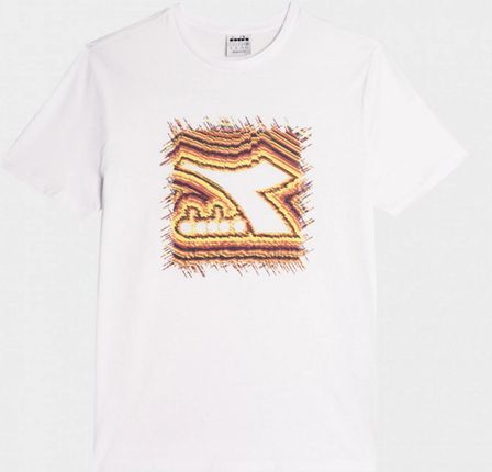 Męski t-shirt z nadrukiem Diadora T-shirt SS Frieze - biały